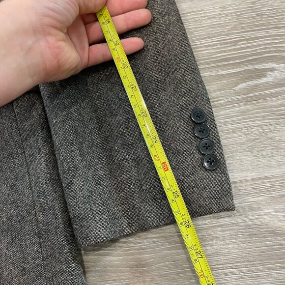 Calvin Klein Vintage Brown Tweed Wool Blazer Sports Coat Patch Elbow sz 42R - Picture 7 of 10